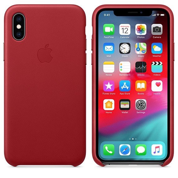 Apple Etui skórzane iPhone XS - (PRODUCT)RED