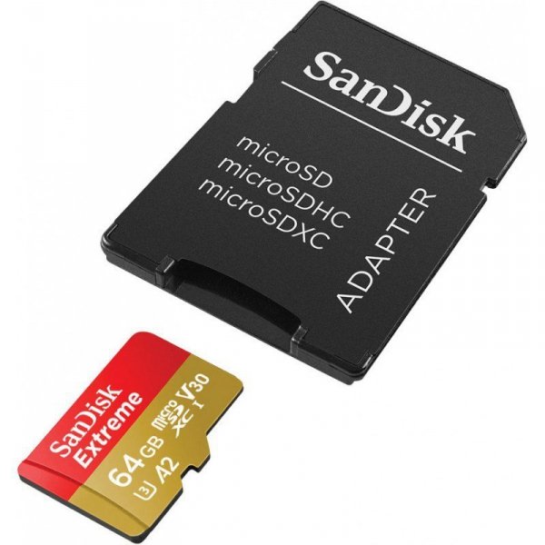 SanDisk Karta pamięci Extreme microSDXC 64GB 160/60 MB/s A2 V30 U3