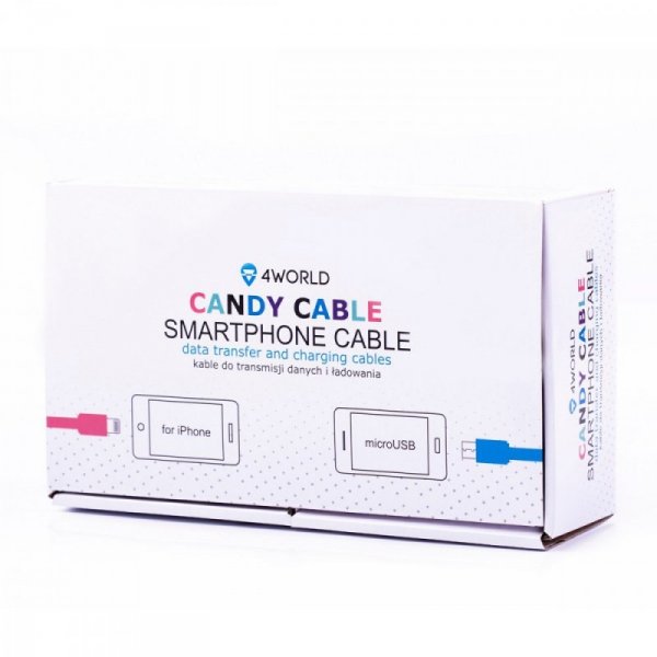 4world Candy Cable, kabel do przesyłu danych, Micro USB