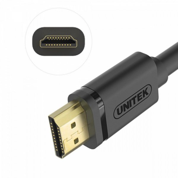 Unitek Kabel HDMI M/M 12m v1.4 złoty, BASIC, Y-C177M