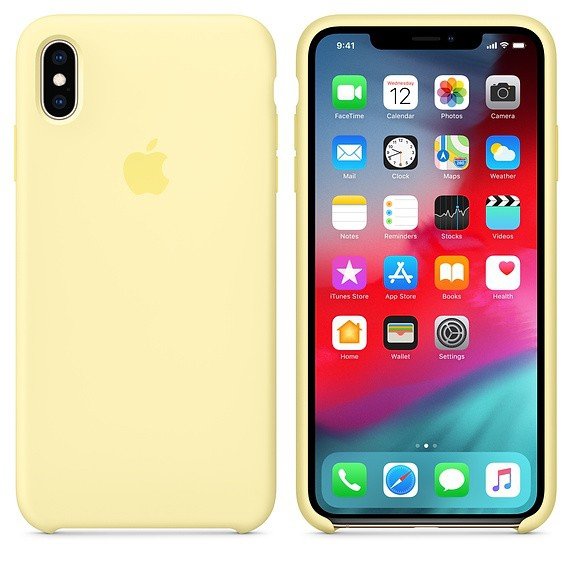 Apple Silikonowe etui do iPhonea XS Max - łagodny żółty