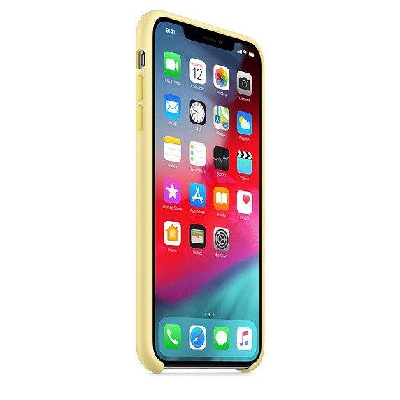 Apple Silikonowe etui do iPhonea XS Max - łagodny żółty