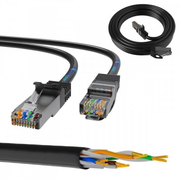 Extralink Kabel sieciowy LAN Patchcord CAT.5E FTP 0,5m foliowana skręcona para, miedziany