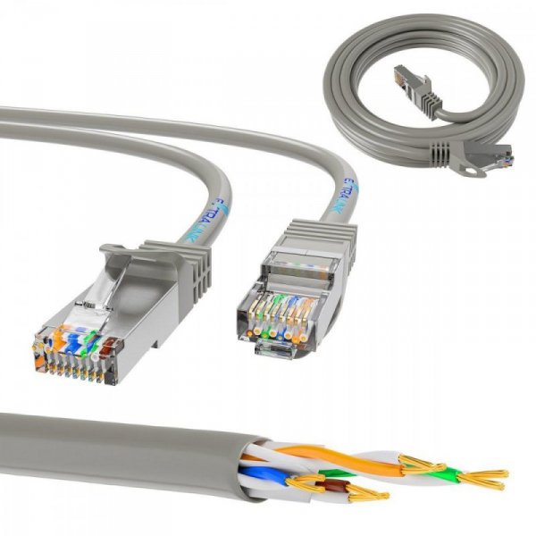 Extralink Kabel sieciowy LAN Patchcord CAT.5E UTP 3m, skręcona para, miedziany