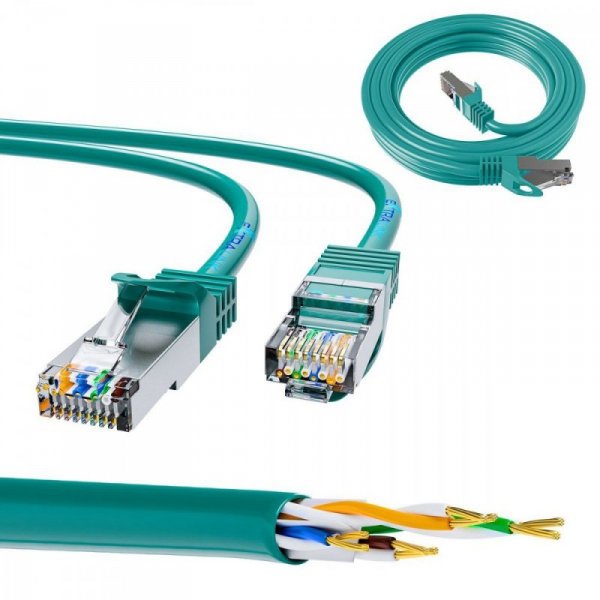 Extralink Kabel sieciowy LAN Patchcord CAT.6 FTP 5m 1GBIT foliowana skręcona para, miedziany