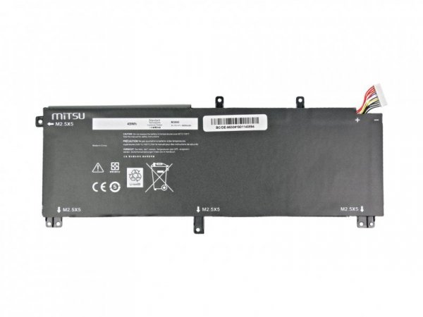 Mitsu Bateria do Dell XPS 15 9530, M3800 4400 mAh (49 Wh) 10.8 - 11.1 Volt