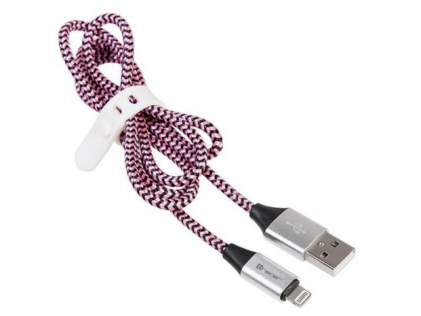 Tracer Kabel USB 2.0 iPhone AM lightning 1,0m czarno-fioletowy