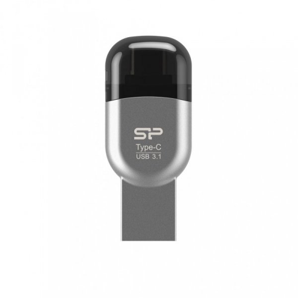 Silicon Power Czytnik kart moblinych USB-C/USB-A srebrny