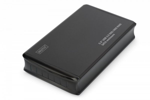 Digitus Obudowa zewnętrzna USB 3.0 na dysk SSD/HDD 2.5 cala RAID SATA, JBOD, RAID0, RAID1, Aluminiowa