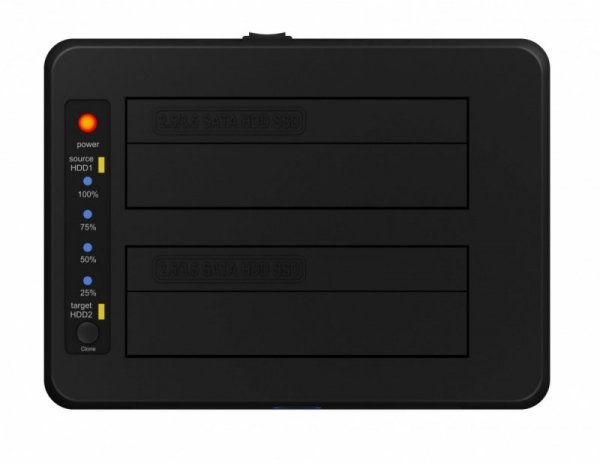 IcyBox Stacja dokująca/klonująca IB-1232CL-U3 2x2,5&quot; lub 3,5&quot;  SATA HDD, UASP & SATA III ( 6GBits/s )