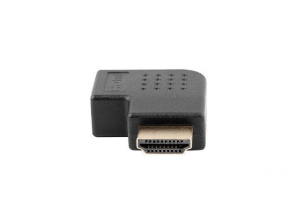 Lanberg Adapter HDMI(M) - HDMI(F) Kątowy 90 stopni prawo Czarny
