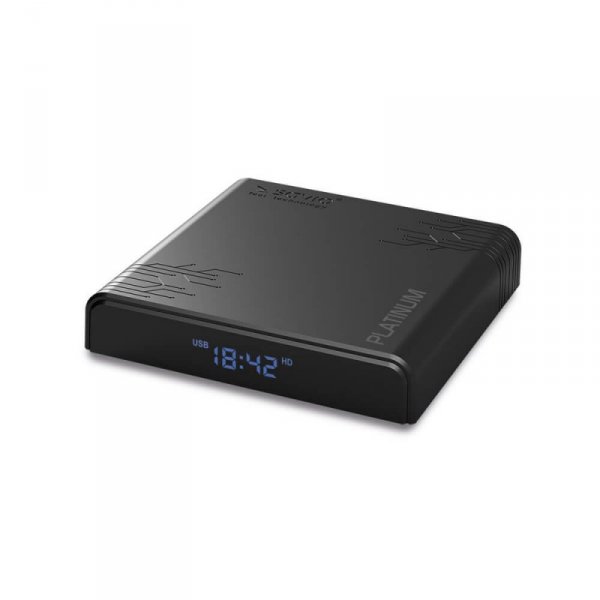 Elmak Odtwarzacz multimedialny SAVIO TB-P02 Smart TV Box Platinum, 4/32GB, 8K, Android 9.0 Pie, Bluetooth, USB 3.0, Dual Wi-Fi, 