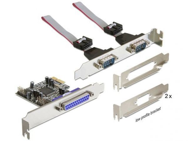 Delock Karta PCI EXPRESS-&gt;COM 9PIN X2 + LPT (DB25)89129
