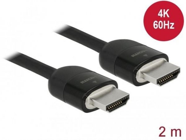 Delock Kabel HDMI M/M v2.1 1M 4K  60HZ czarny    84964