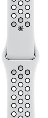 Apple Zegarek Nike Series 6 GPS, 44mm koperta z aluminium w kolorze srebrnym z paskiem sportowym  czysta platyna/czarny Nike - R