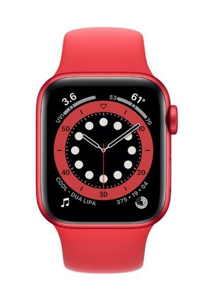 Apple Zegarek Series 6 GPS + Cellular, 44mm koperta z aluminium z edycji (PRODUCT)RED z paskiem sportowym z edycji (PRODUCT)RED 