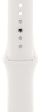 Apple Zegarek Series 6 GPS + Cellular, 44mm koperta ze stali nierdzewnej w kolorze srebrnym z paskiem sportowym w kolorze białym