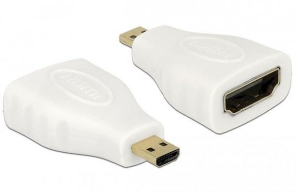 Delock Adapter HDMI-C(M) HDMI-A(F) WHITE