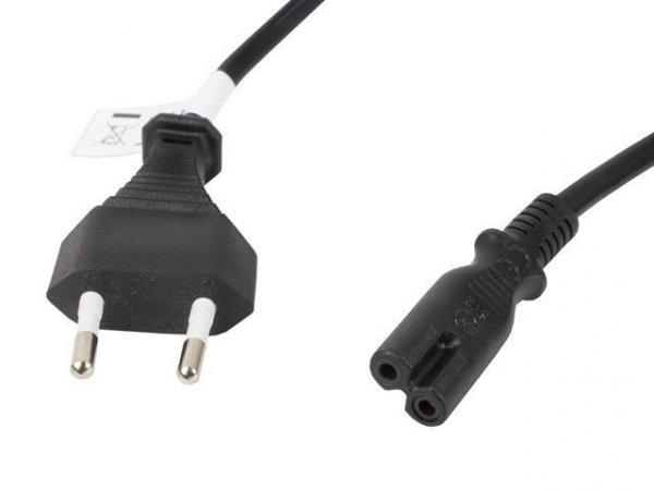 Lanberg Kabel euro CEE 7/16-C7 3m  VDE 3m  CA-C7CA-11CC-0030-BK
