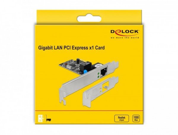 Delock Karta PCI express LAN 1GB + LOW PRO