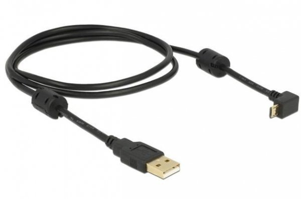 Delock Kabel USB MICRO(M) Kątowy Góra/Dół -&gt; USB-A(M) 2.0 1m