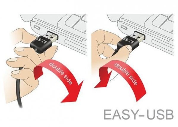 Delock Kabel USB-A(M) kątowy lewo/prawo-USB-B(M) 2.0 1m