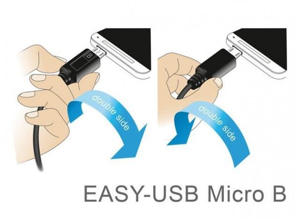 Delock Kabel USB MICRO(M) -USB-A(M) 2.0 0.2m