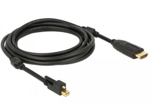 Delock Kabel Displayport MINI(M) V1.2 ze śrubą-&gt; HDMI(M)