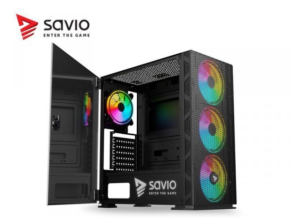 Elmak Obudowa PC SAVIO Raptor X1 ARGB Mesh/Glass