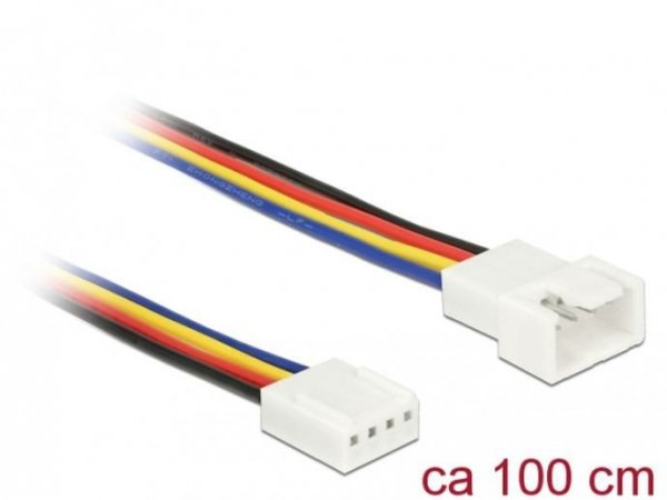 Delock Przedłużacz 4 PIN wentylator M/F 100 cm