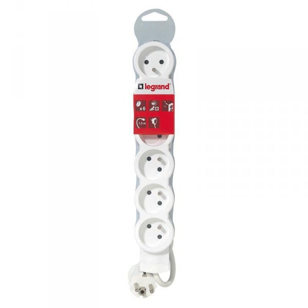Legrand Przedłużacz 6x2P+Z 1,5m 050061