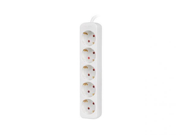 Lanberg Listwa przedłużacz 3m 5X230v b  PS0-05F-0300-W