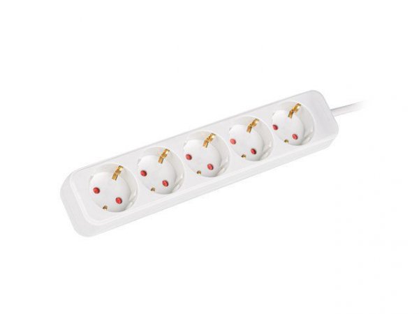 Lanberg Listwa przedłużacz 3m 5X230v b  PS0-05F-0300-W