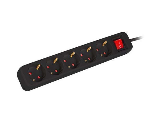 Lanberg Listwa przedłużacz 1,5m 5x230 V  PS1-05F-0150-BK