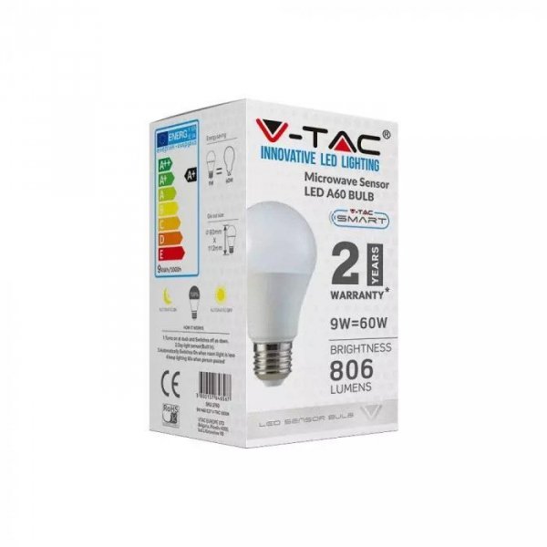 V-tac Żarówka LED Smart E27 9W A60 4000K 806lm