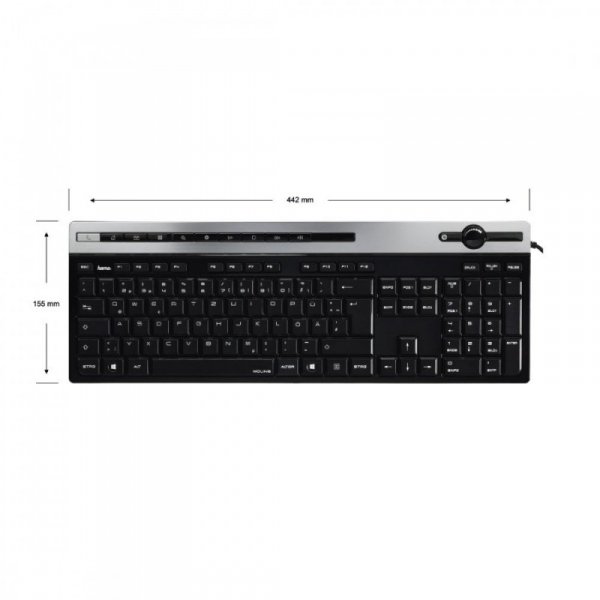 Hama Klawiatura multimedialna slimline Molina