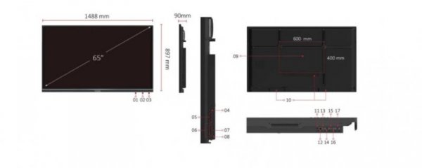 ViewSonic Monitor IFP6550-3 TFT LCD 65 cali ViewBoard