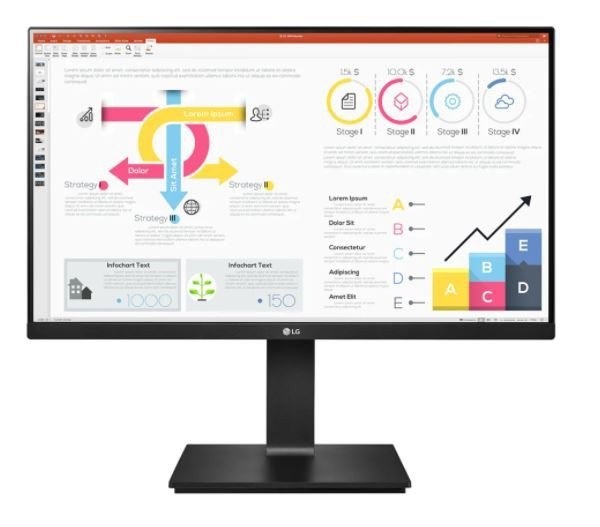 LG Electronics Monitor 24QP750-B 23.8 cala IPS QHD Daisy Chain USB-C