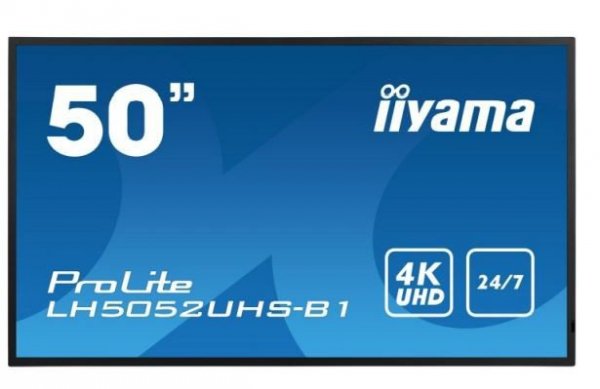 IIYAMA Monitor wielkoformatowy 49.5 cala LH5052UHS-B1 4K,24/7,SDM,IPS,ANDROID,500cd,DaisyChain