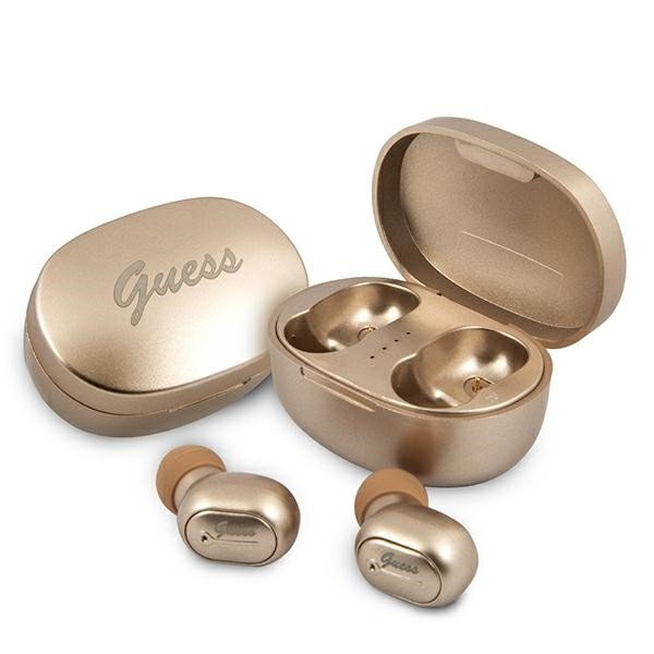 GUESS Słuchawki Stereo Bluetooth GUTWST30GO TWS+ stacja dokująca złote