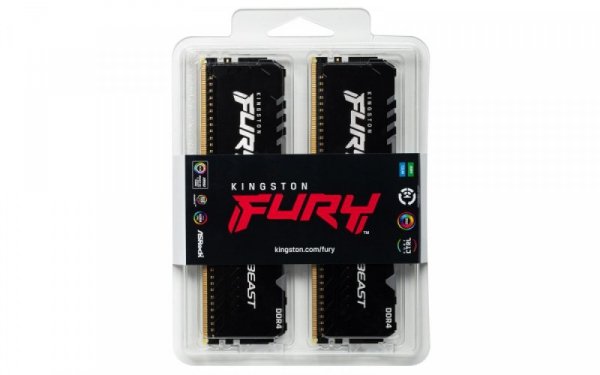 Kingston Pamięć DDR4 FURY Beast RGB 16GB(2* 8GB)/3600 CL17