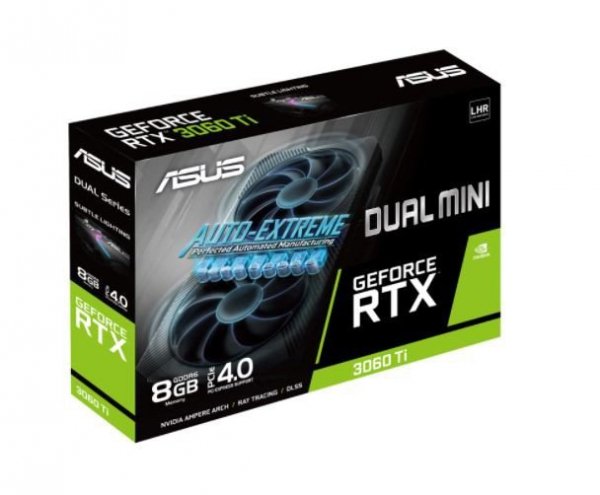 Asus Karta graficzna GeForce RTX 3060 Ti Dual Mini V2 8GB GDDR6 256bit LHR 3DP/HDMI