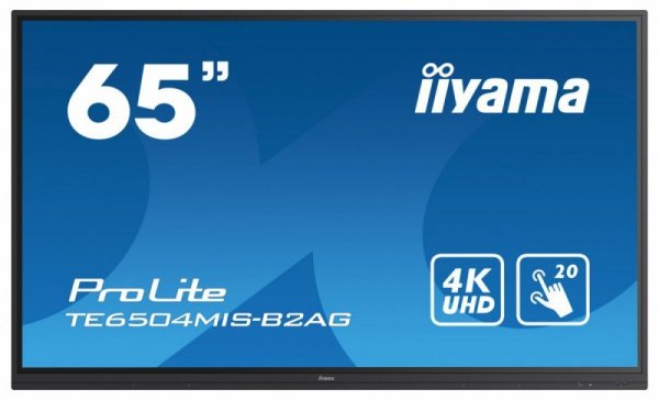 IIYAMA Monitor 65 cali TE6504MIS-B2AG PureTouch-IR,IPS,24/7,4K,USB-C,7H,S.PC