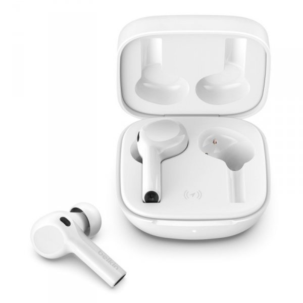 Belkin Słuchawki bezprzewodowe Soundform Freedom + etui ładujące białe
