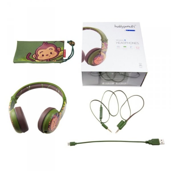 Buddy Phones Słuchawki Bluetooth Wave Monkey zielony