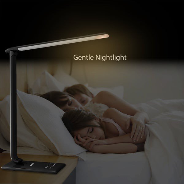 AUKEY LT-T10 Black lampa biurkowa LED dotykowa | 12W | 3000-6500K | 7 poziomów ściemniania | 5 trybów świecenia