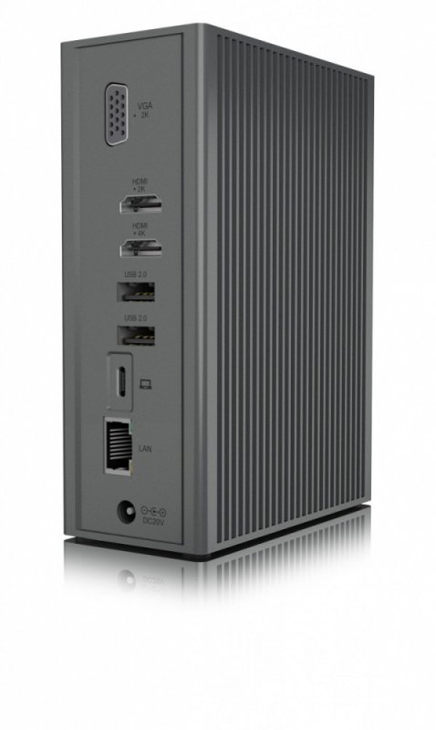 IcyBox Stacja dokująca IB-DK2262AC 14w1,USB,LAN,HDMI,VGA,PD, czytnik kart