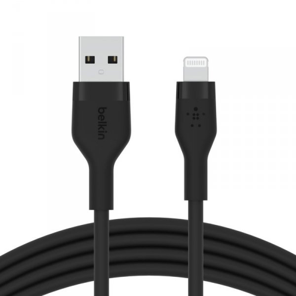 Belkin Kabel BoostCharge USB-A do Lightning silikonowy 2m, czarny