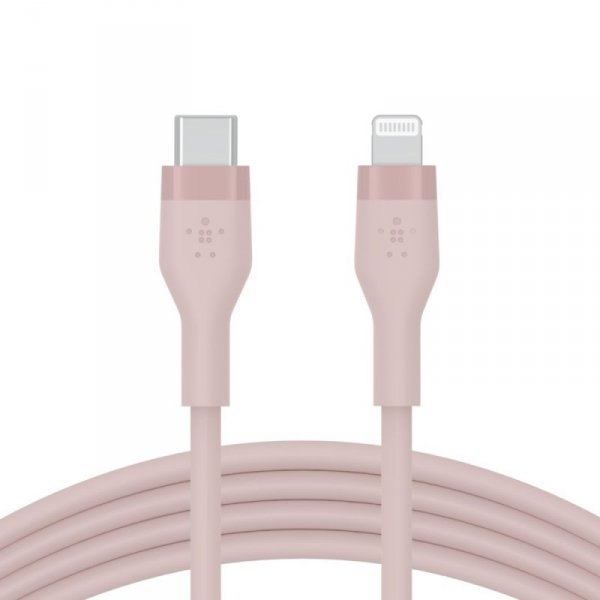 Belkin Kabel BoostCharge USB-C do Lightning silikonowy 3m, różowy
