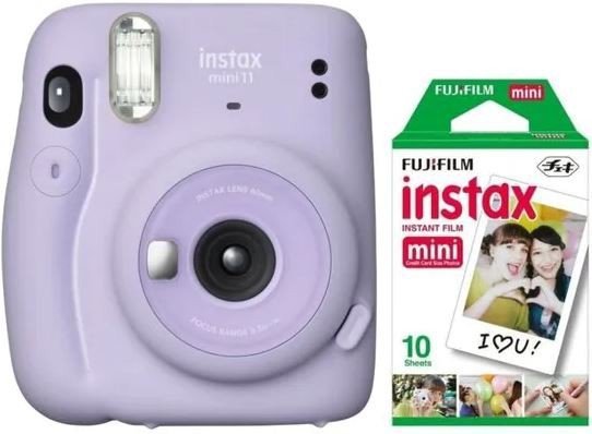 Fujifilm Aparat Instax mini 11 liliowy + 10 zdjęć
